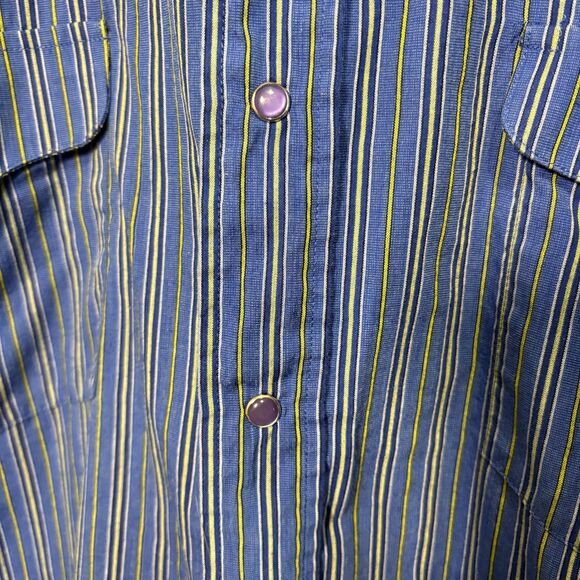 Panhandle Slim Western Snap Shirt Men 17½-34 Classic Stripes Cottagecore - Picture 2 of 7